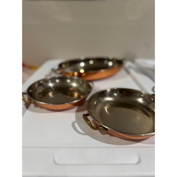 Benjamin & Medwin Copper Cookware Oval Circle Au Gratin - Picture 2 of 6